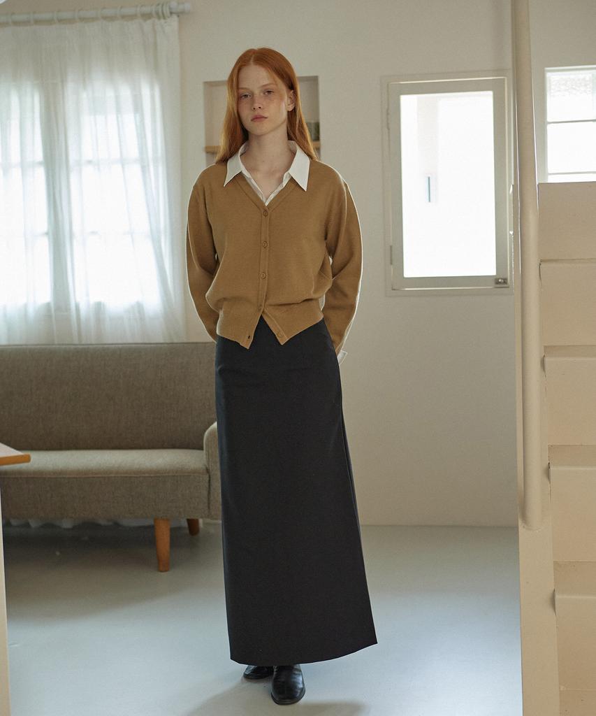 YUPPE Wool Line Skirt_Black