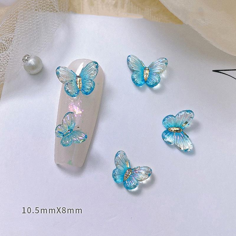 

30Pcs 3D Aurora Colorful Butterfly Nail Art Charm Nail Art Decoration Diy Nail Jewelry Rhinestones For Nails Art Accessories L
