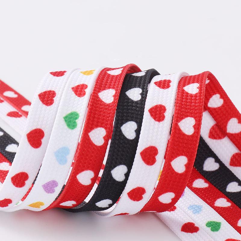 1 Paar flache Herz-Schnürsenkel Personalisierte Valentinstags-Rosa-Liebes-Schnürsenkel-Seil Paare Hohe Canvas-Sportschuhe Schnürsenkel