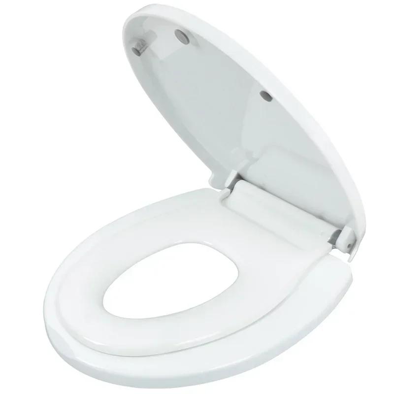 Portable Travel Double Layer Toilet Seat-PP Material Slow-Close Child Potty Cover Prevent Falling Training Lid for Adults & Kids