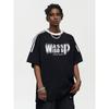 Wassup Heods Trendy Brand Webbing Short-Sleeve T-Shirt for Men, Summer Loose American-Style Phantom Letter T-Shirt Top