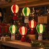 Luminous Hot Air Balloon Ornament Snowman LED Night Light Christmas Hanging Decoration  Home