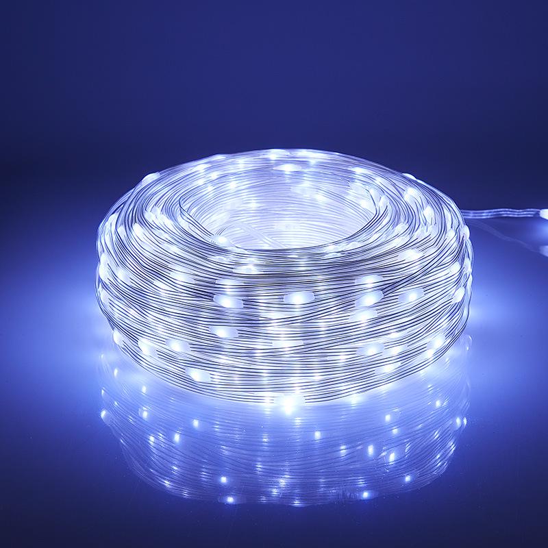 

Уличные водонепроницаемые солнечные гирлянды для украшения дерева и сада 10m 100 LED Plug-in белый