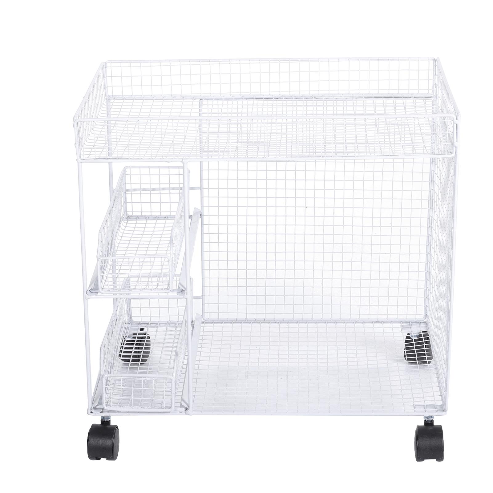 

Мобильная стойка для хранения Дышащая Экономия места Кухня с 360 Вращающимися Запираемыми Колесами Выдвижные Корзины для Мисок Посуды