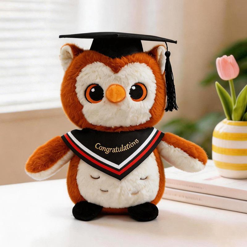 Doctoral Owl Graduation Plush Toy - Student Gift Souvenir 23cm (0.12kg) SN260307