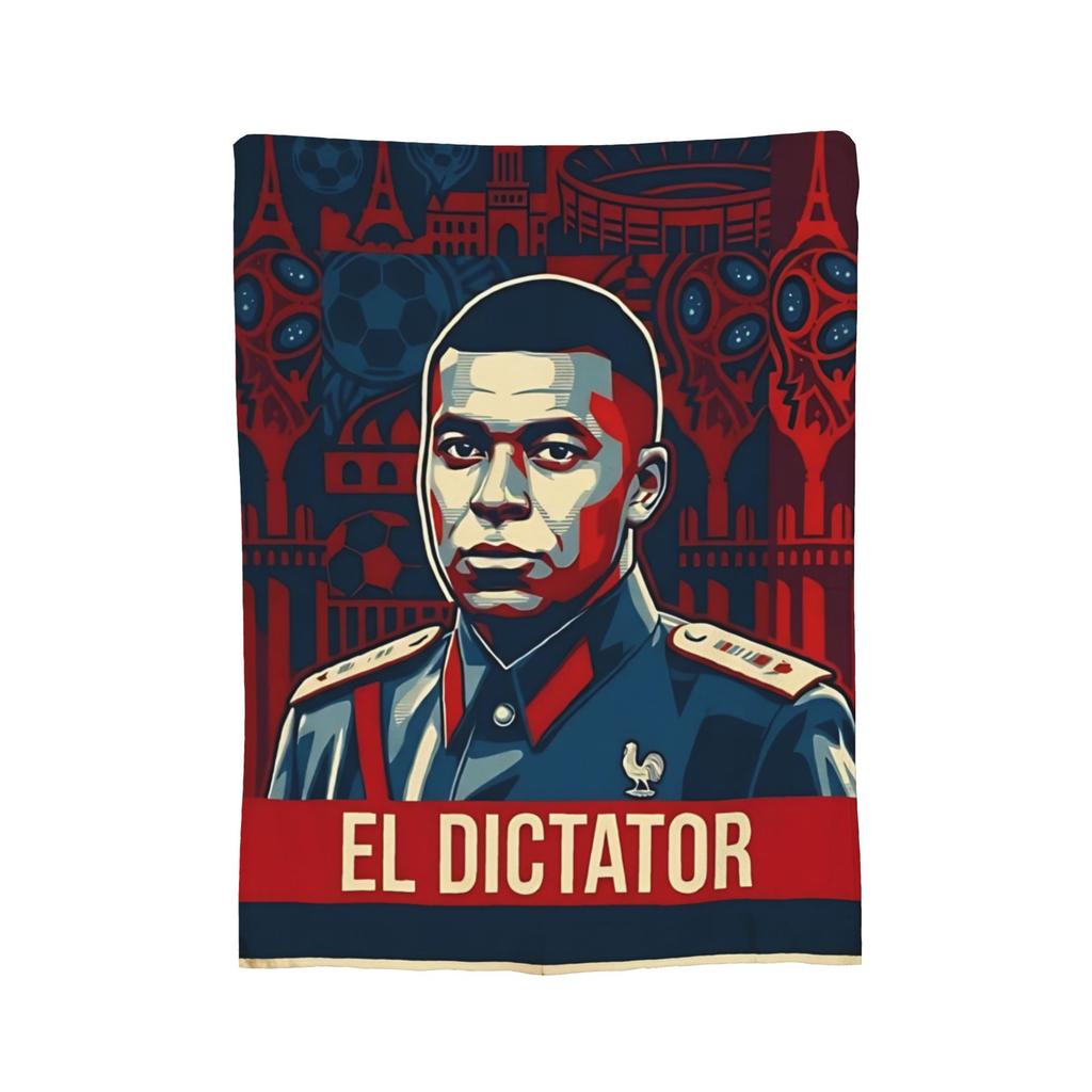 Pipini M-Mbappes Novelty Football Fleece Throw Blankets Funny Blankets for Sofa Bedroom Warm Bedroom Quilt,