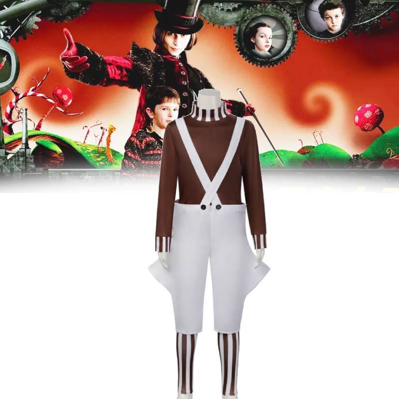 Charlie And The Chocolate Factory Cosplay Outfit Met Gerecyclede Vezel Materiaal Voor Cosplay Evenementen En Kostuumfeesten