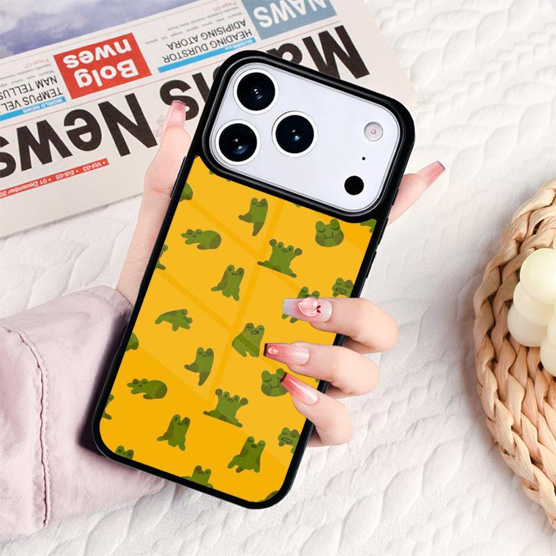 Mint Green The Frog Mushroom Phone Case For IPhone 17 16e 15 14 13 12 11 Pro Max Air Mini Soft Protective Cover
