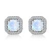 Hot-selling crystal zircon stud earrings slightly inlaid with white diamonds, fashionable and simple earrings for women
