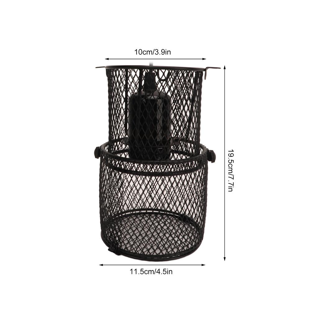 Reptile Heat Lamp Guard Design Retractable E27 Bulb Connector Reptile Heat Lamp Mesh Cover Safety for Snakes