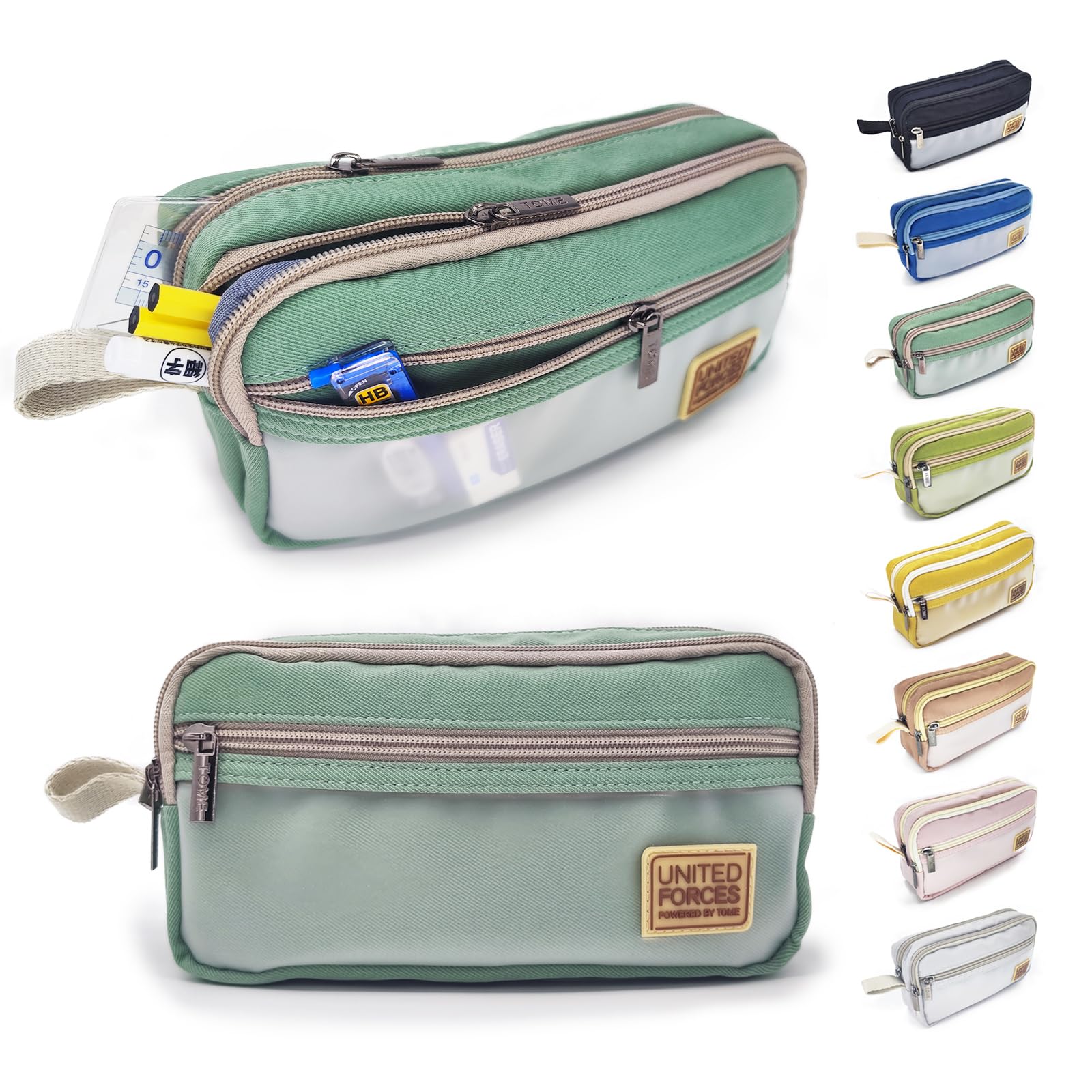 

GODCHI Pencil for and High School Boys and Large Easy to with Easy to with Popular Case/Pouch Elementary, Middle, Students, Girls, Capacity, Use, зелёный