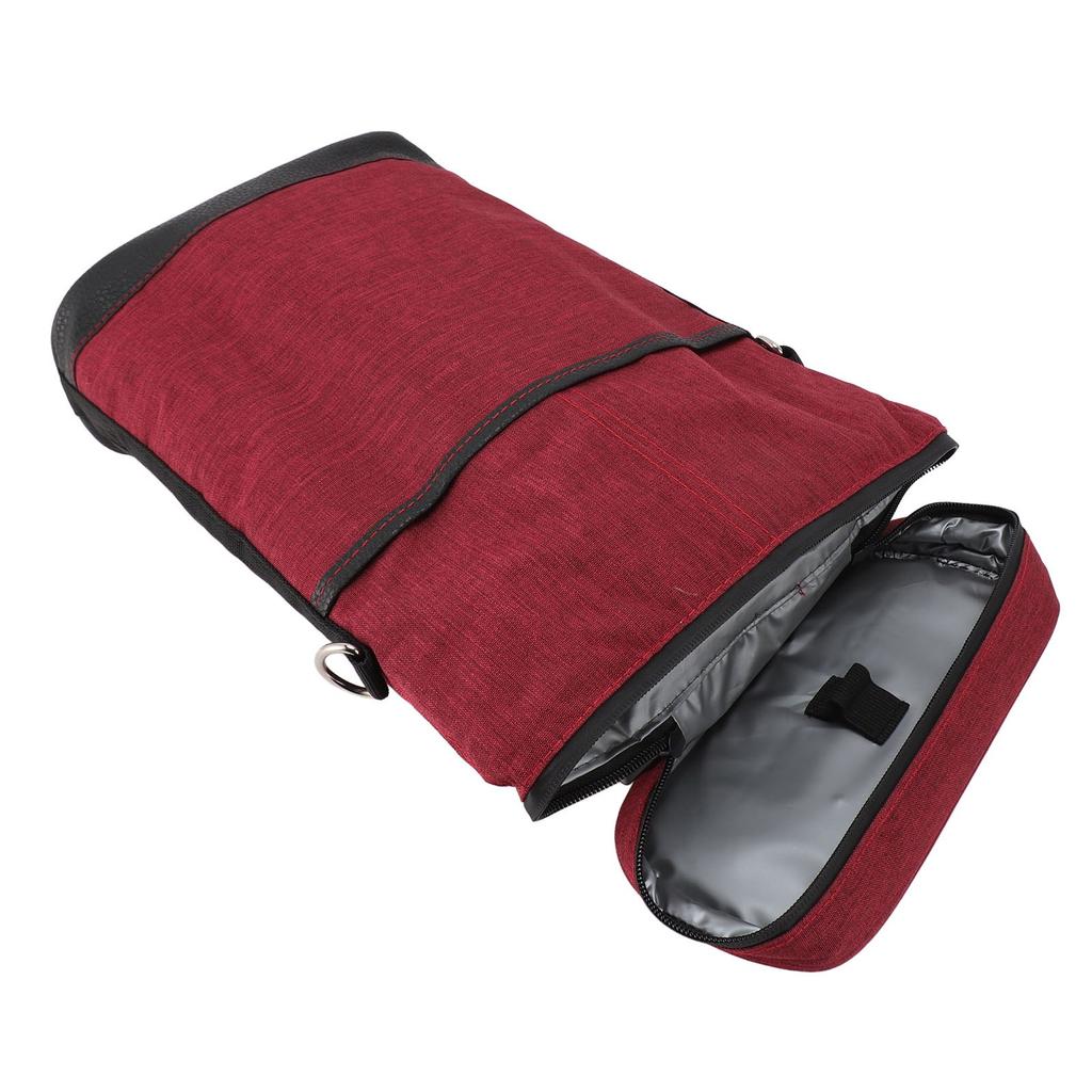 2 Bottle Wine Cooler Bag Leakproof Insulated Padded Wine Carrier Portable Wine Case with Handle