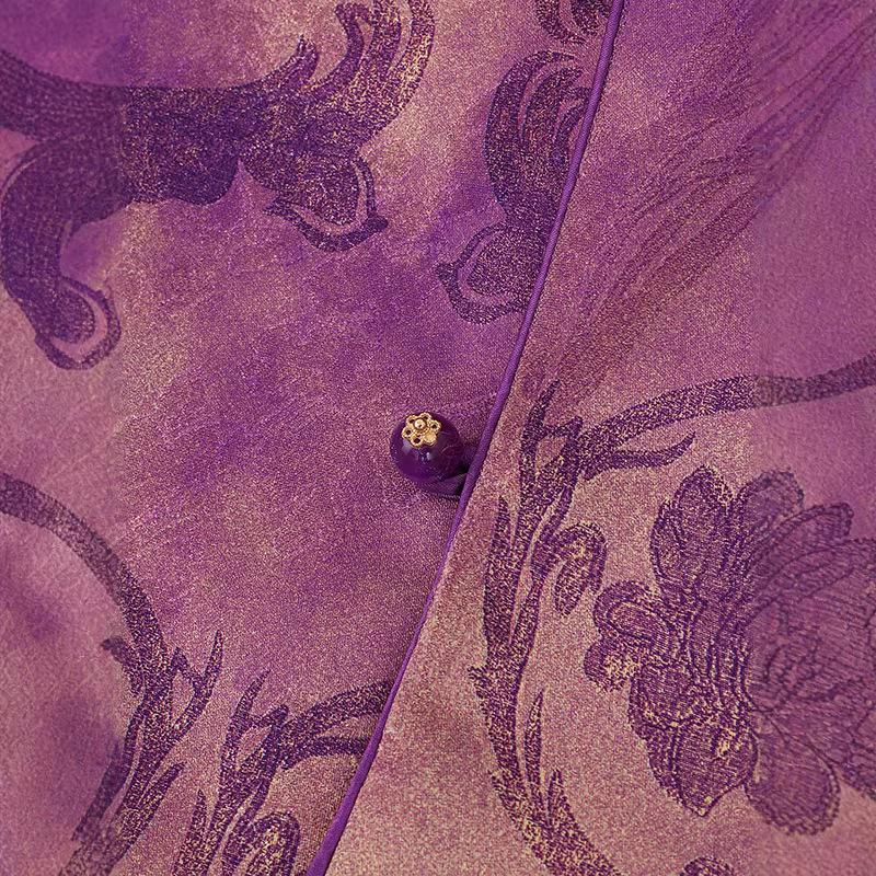 Chinese National Style Jacquard Vest for Women - 2026 Spring/Autumn Retro Sleeveless Top with Frog Button.