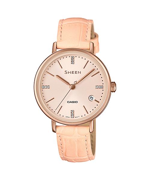 Casio Men s Stainless Steel 50M Water Resistant Analog Quartz Watch SHE-4048PGL-9A