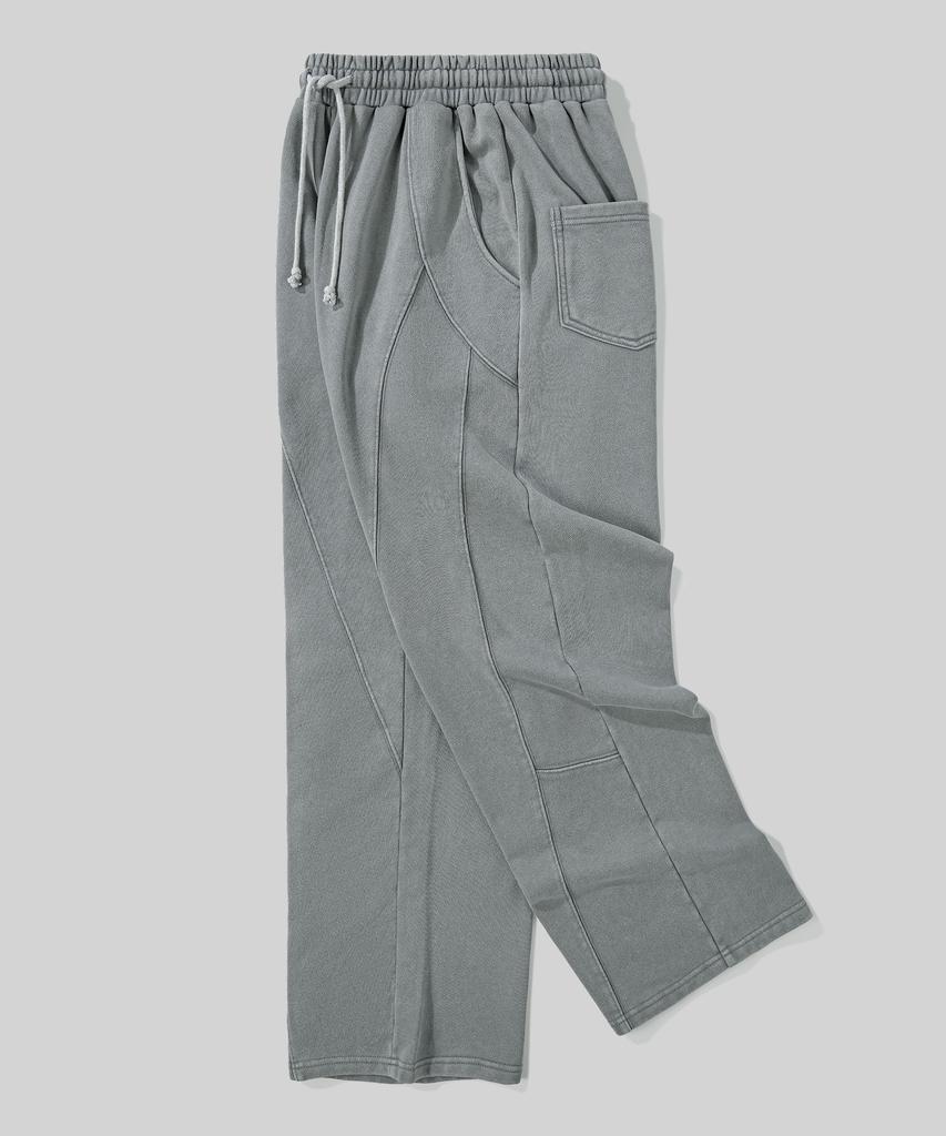 Beodeonteu Multi-Cut Line Pigment Sweatpants [Gray]