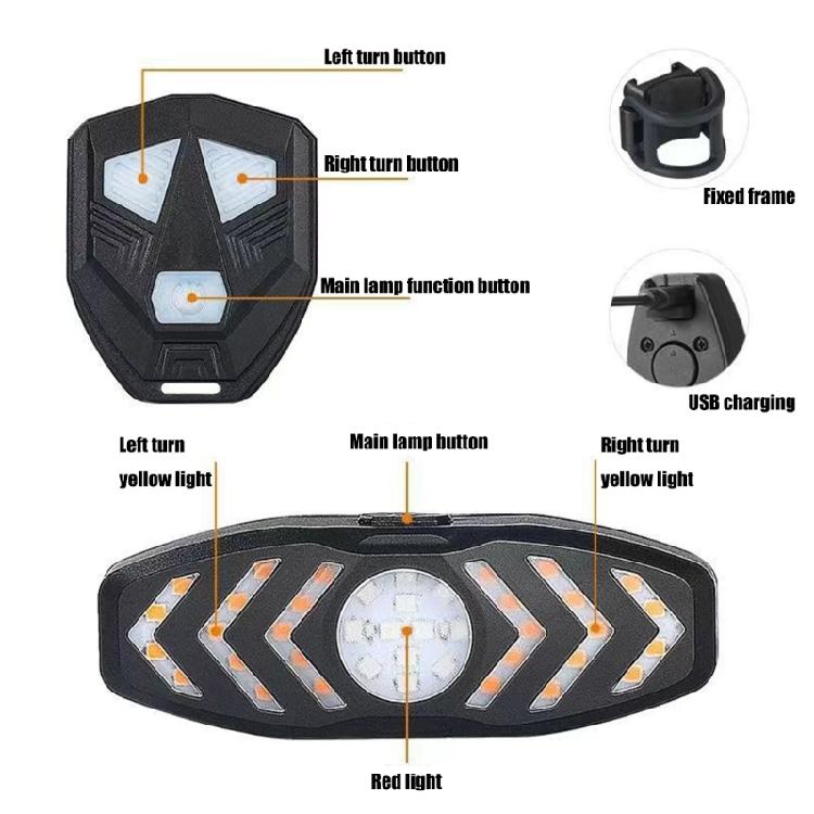 Bright LED Bicycles Warning Light Rechargeable Security Bike Tail Light for Safe Cycling Outdoor Activity