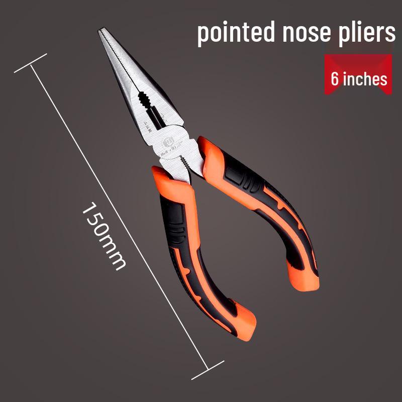 Industrial Tiger Pliers Set: 8" Wire Cutters, 6" Needle Nose & Labor-Saving Diagonal Pliers for Household Electricians