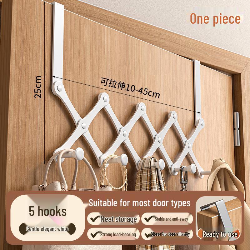 

Висувний гачок для одягу та вішалка над дверима без свердління