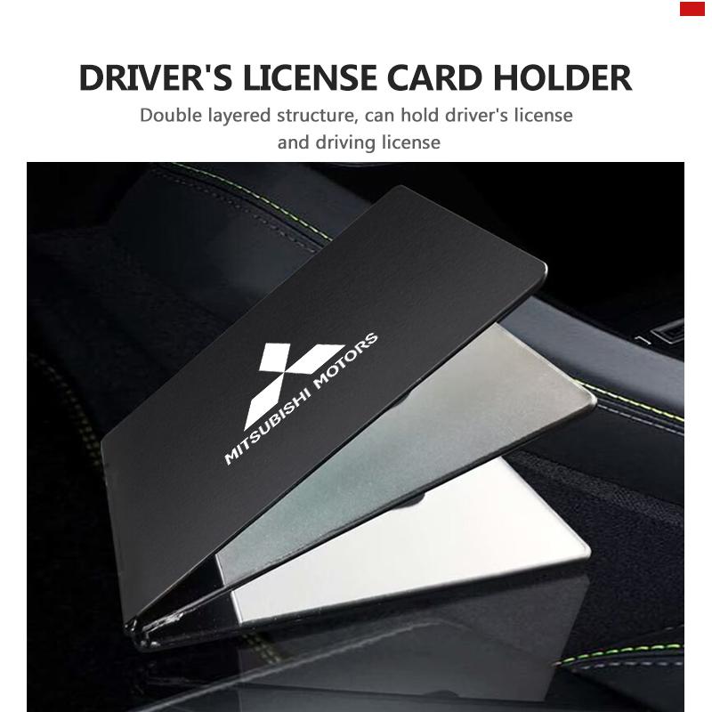 For Mitsubishi Car Driving Document ID Credit Card Driver License Purse Outlander Pajero Sport Lancer EX ASX L200 Eclipse