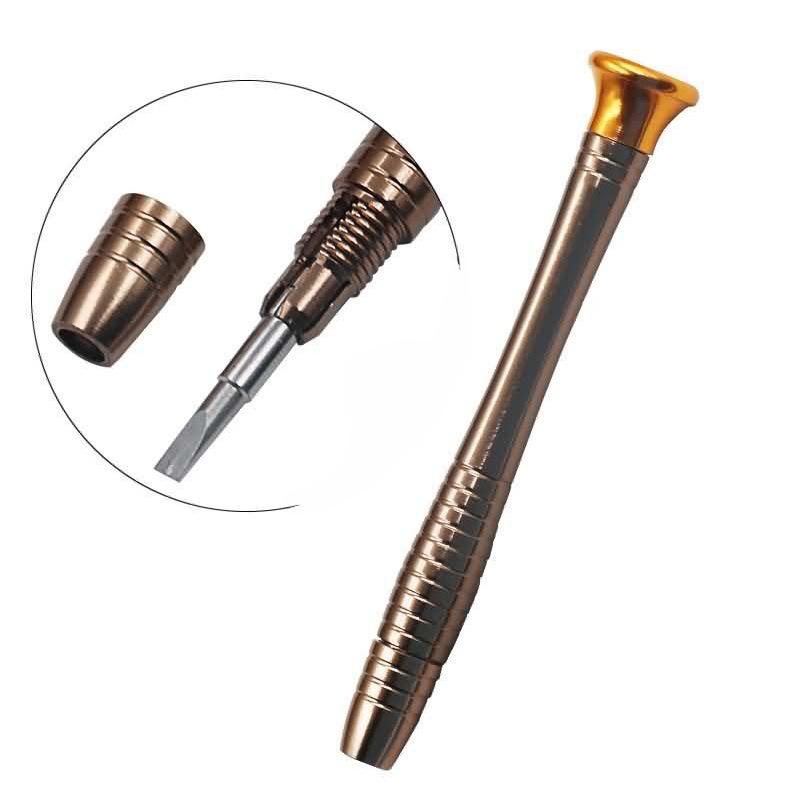 25-in-1 Portable Screwdriver Set with Leather Bag for Electronics and Watches