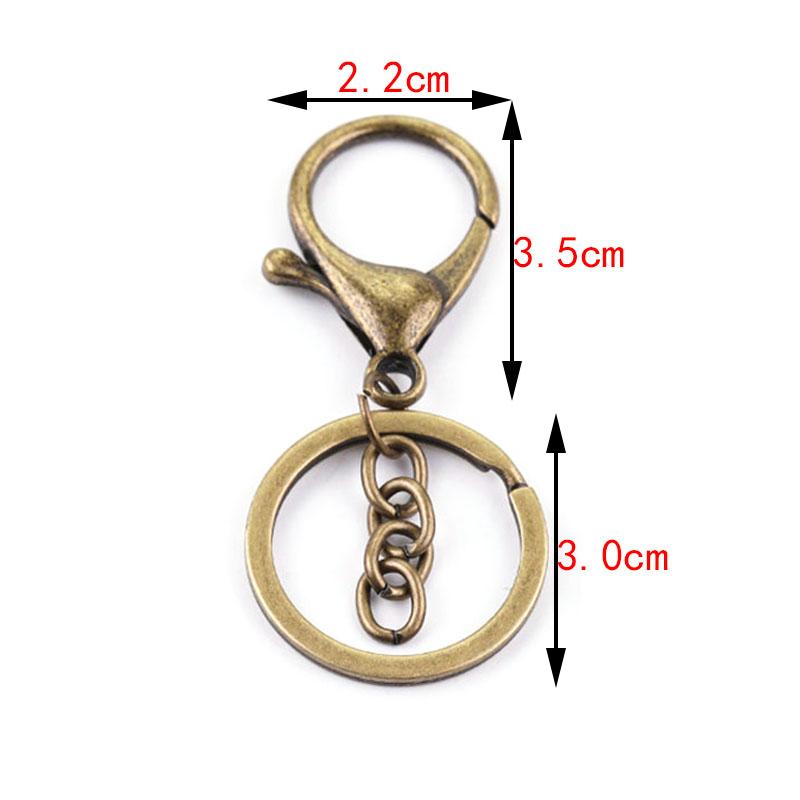 6/30Pcs Metal Large Lobster Clasp Key Chain Separation Ring Key Clasp Lock Ring Home DIY Bag Toy Pendant Accessories