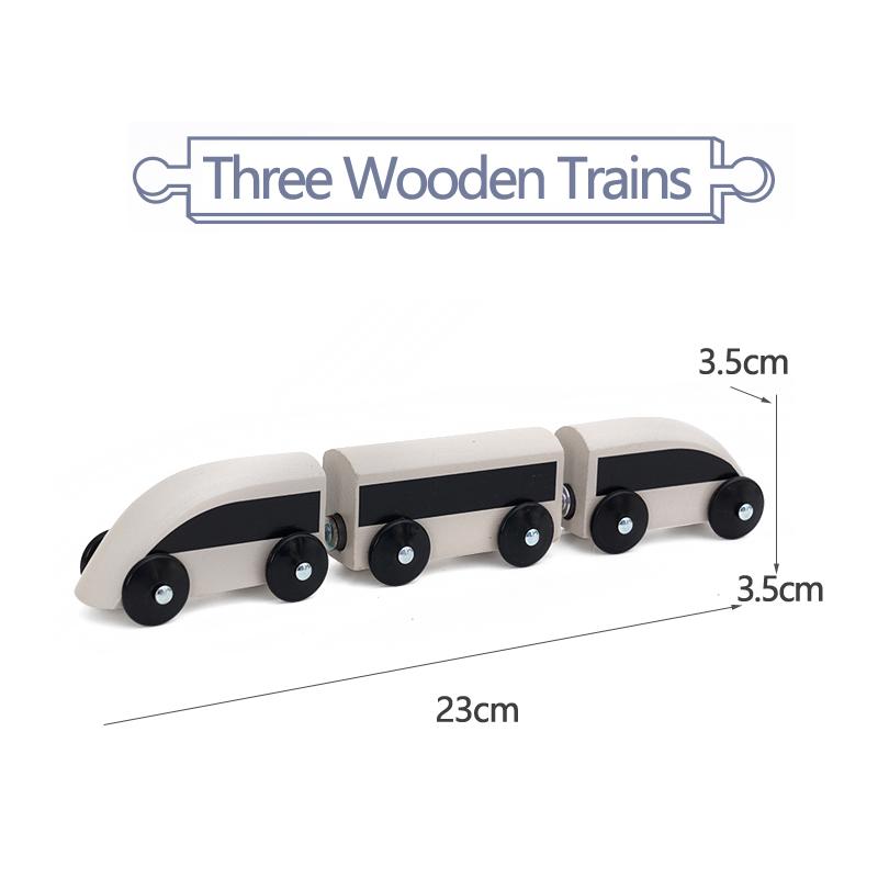 

Горячий поезд набор магнитных игрушечных машинок детские трековые аксессуары ручная раздвижная головоломка деревянная совместимая с различными треками подарок W10