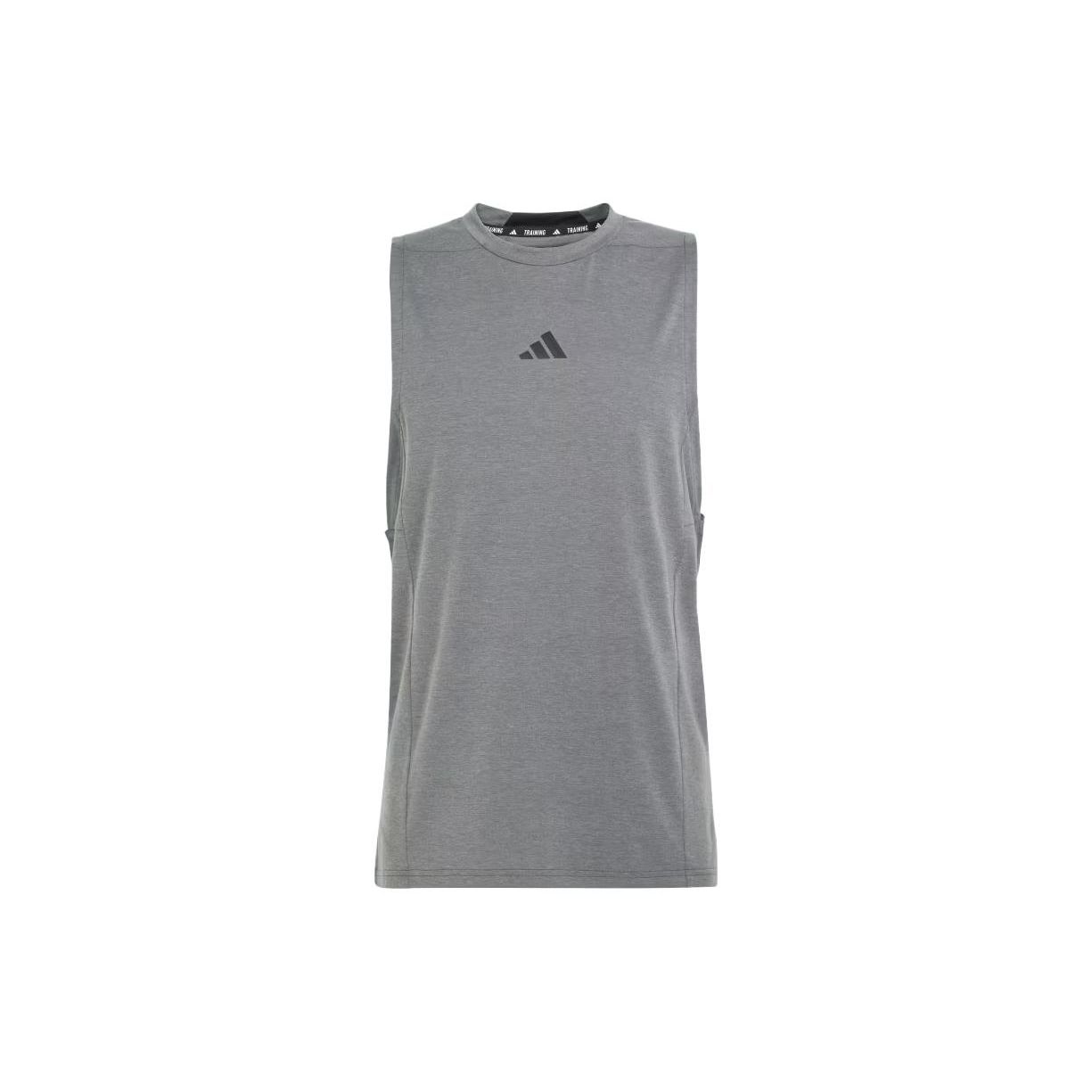 

Adidas Designed For Training Workout Tank Top Men Tops Gray IS3819 XL
