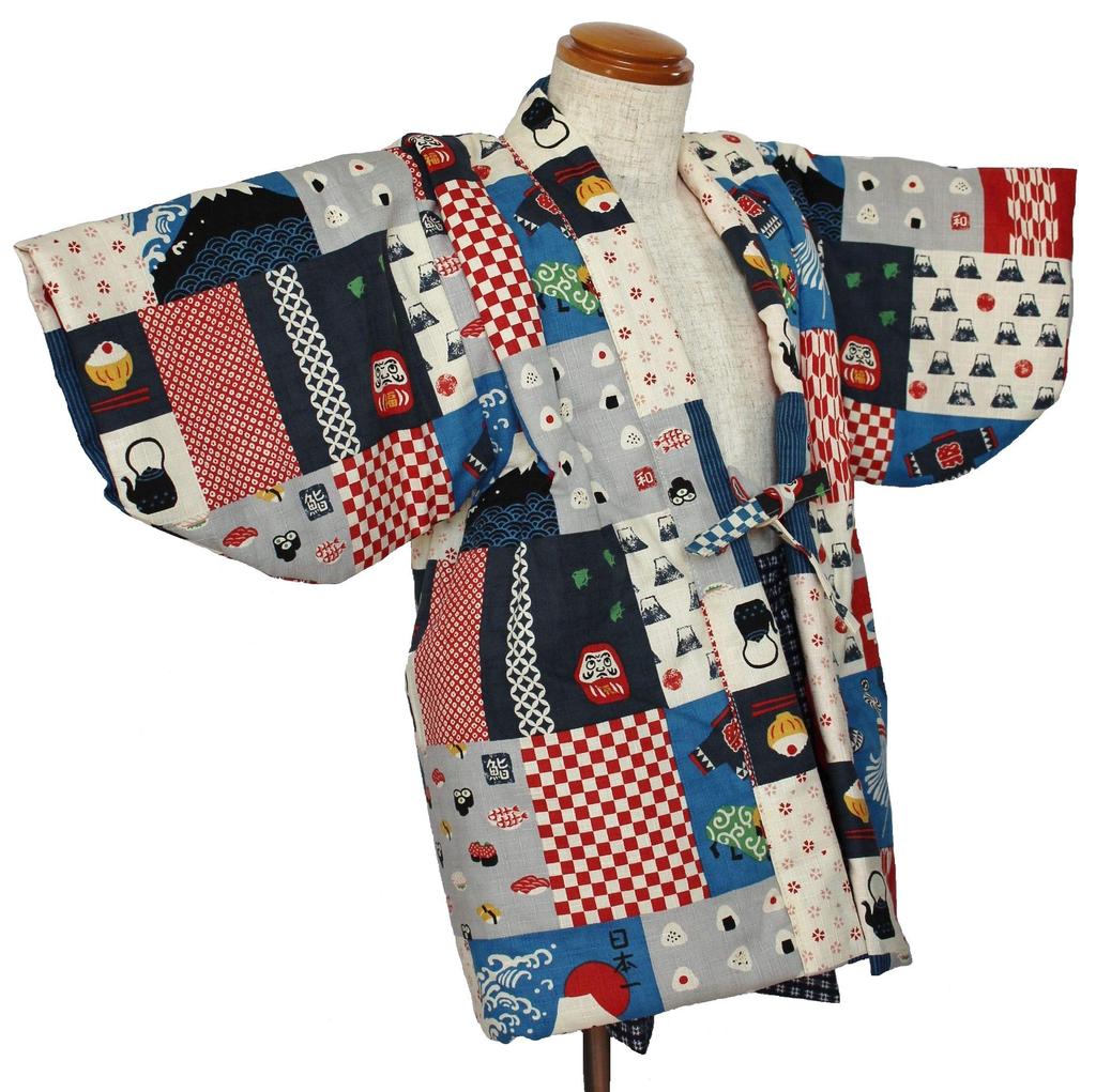 Chanchanko Hanten Hanten Hakaten Boys Best Patchwork Pattern Red Back Quilt Size 90cm 100cm 110cm 120cm Made In Japan [Japanese-Rudo] Children's