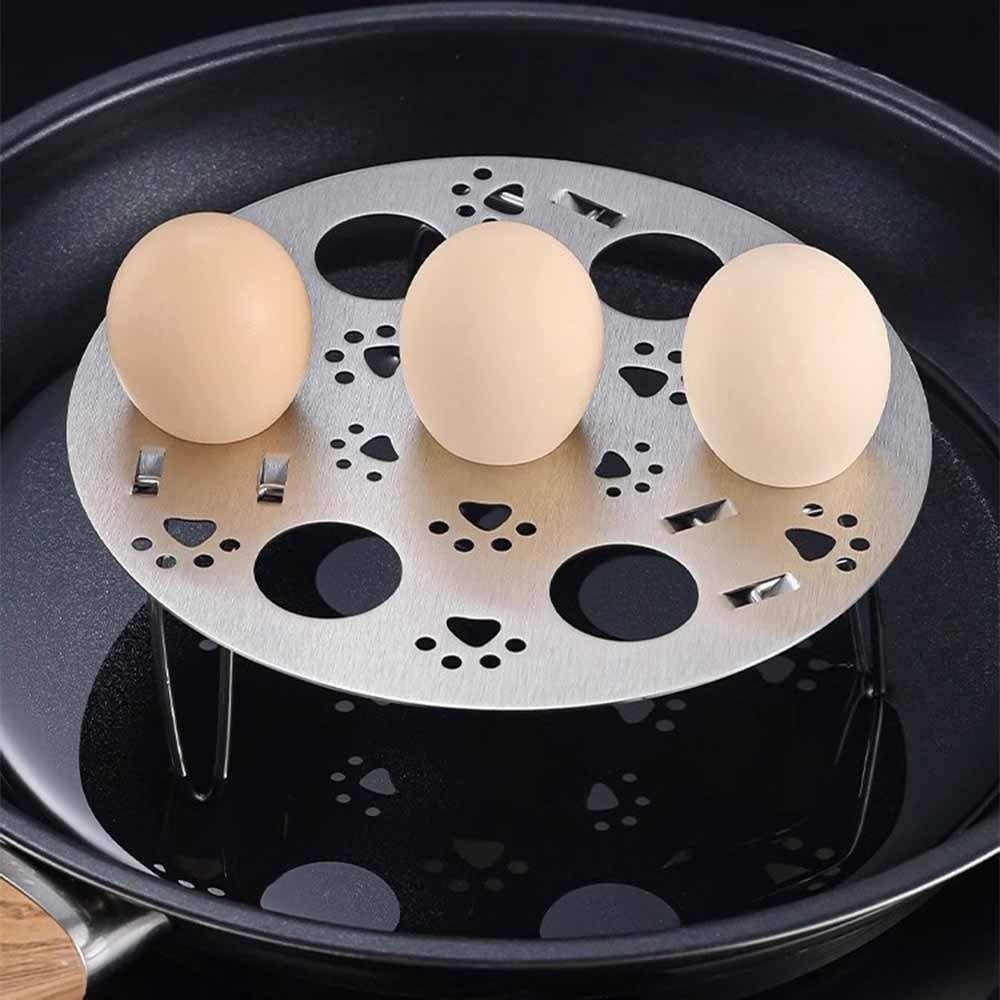Thickened Stainless Steel Steaming Grid Round Folding Steamed Egg Rack  Steaming Eggs