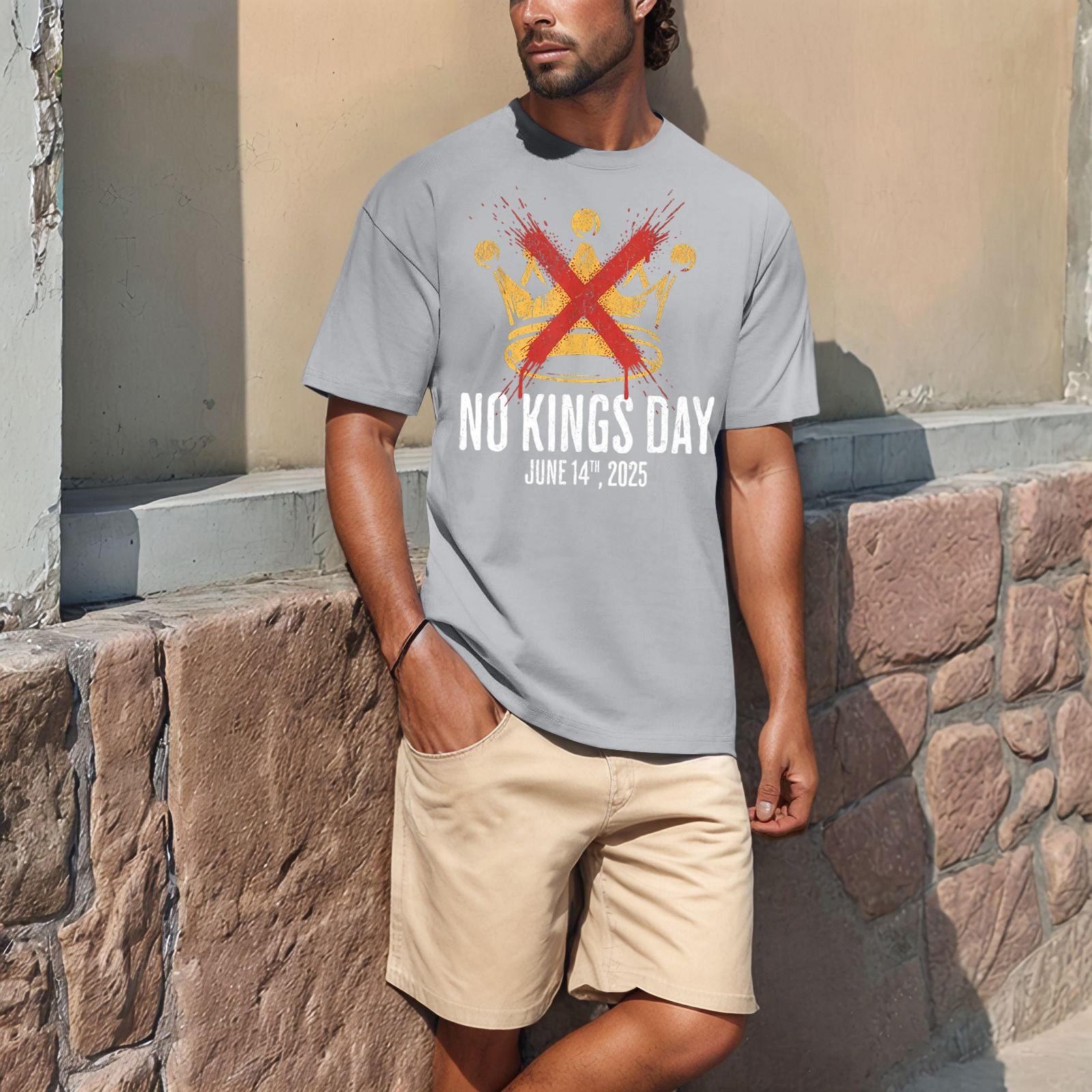 

Летняя мужская популярная футболка с круглым вырезом и коротким рукавом с принтом M