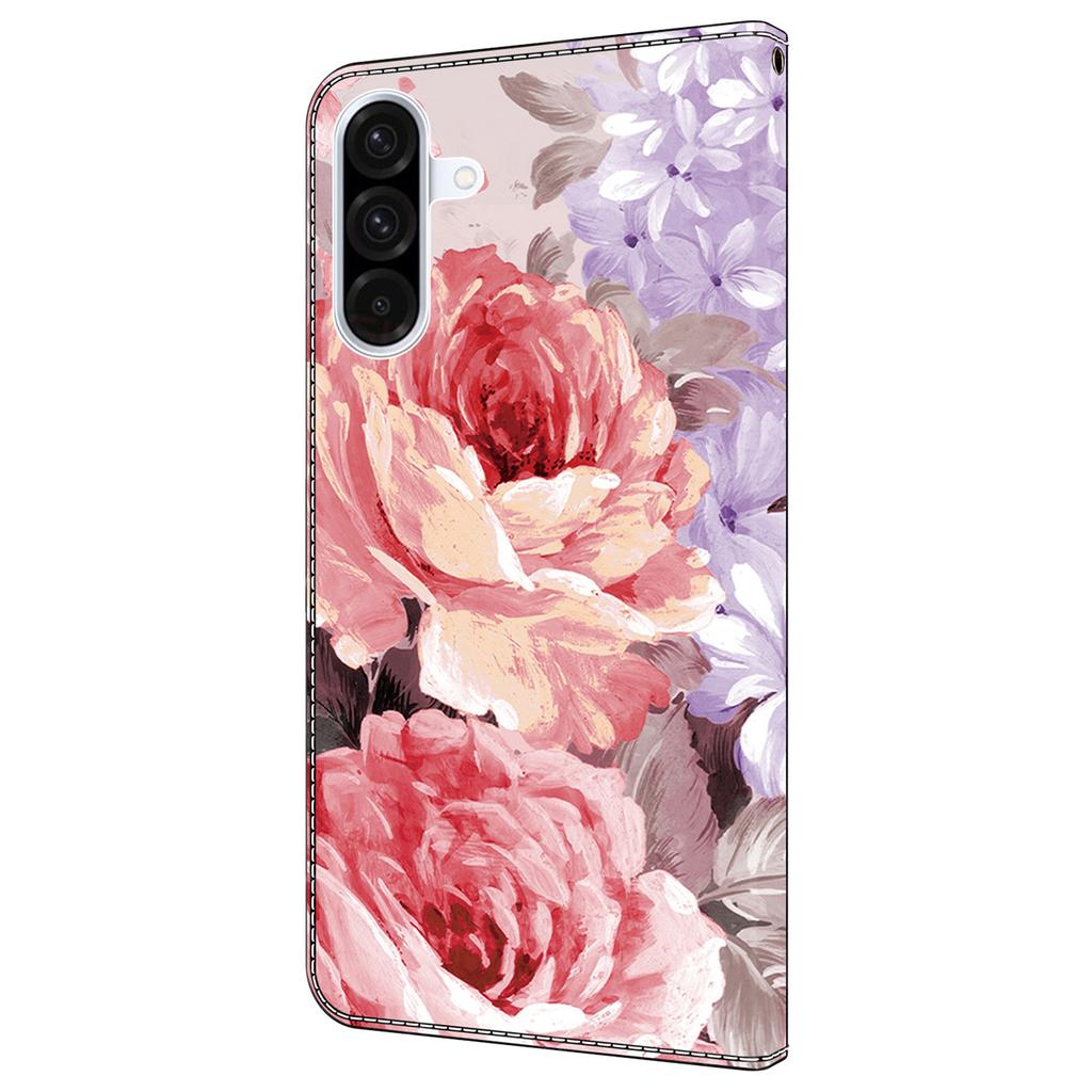 Dla Samsunga Galaxy A35 5G Skórzane Etui Wzór Drukowany Portfel Stojak Anti Drop Pokrowiec na Telefon