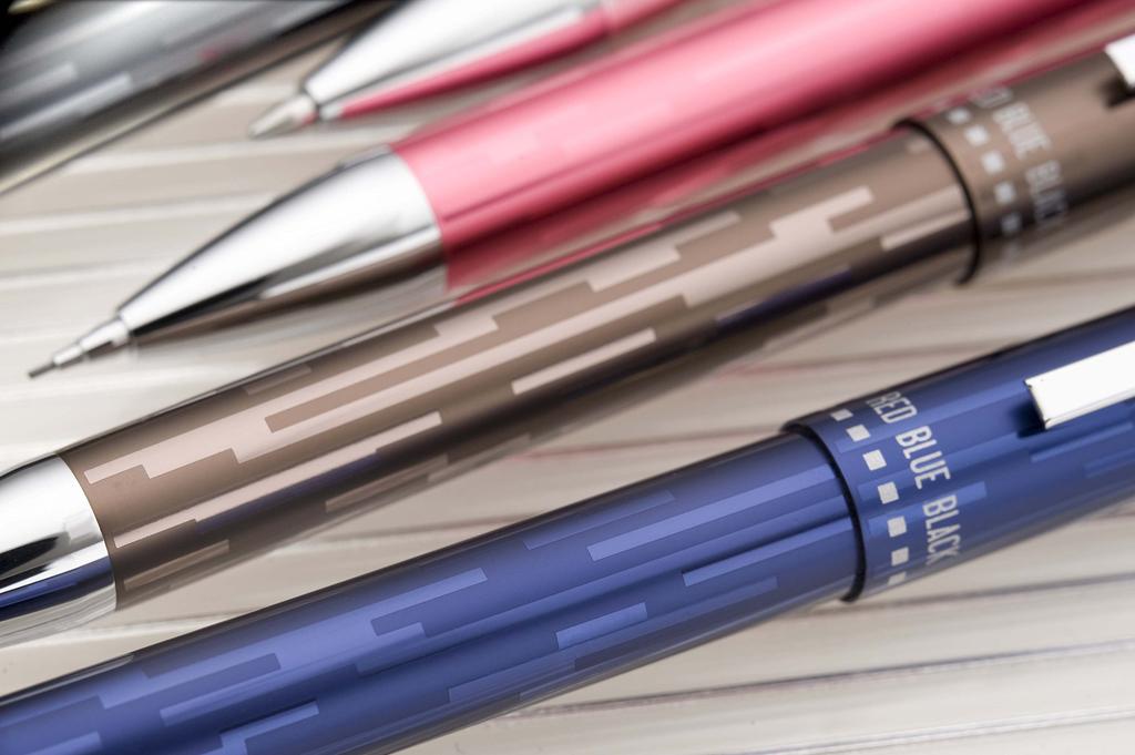Sailor Fountain Pen Multi-Function Pen, 3 Colors + Sharp Metalino 4, Silver, 16-0222-219