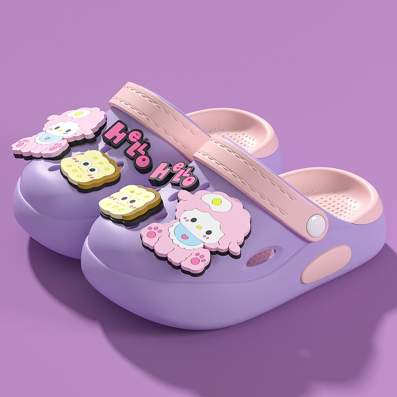 Children's slippers for girls, summer indoor non-slip kids' clogs, girls' bathing beach shoes, baby slippers