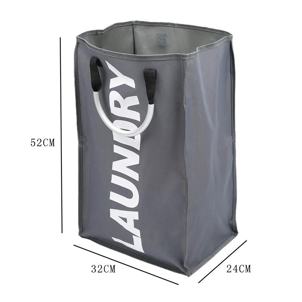 Shu Shi Foldable Waterproof Oxford Cloth Laundry Tote Bag with Round Handles