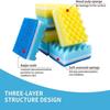 Wave Washing Dishes Sponge Kitchen Brush Pot Artifact Thickened Sponge Scouring Pad Brush Bowl Housework Cleaning Sponge Block