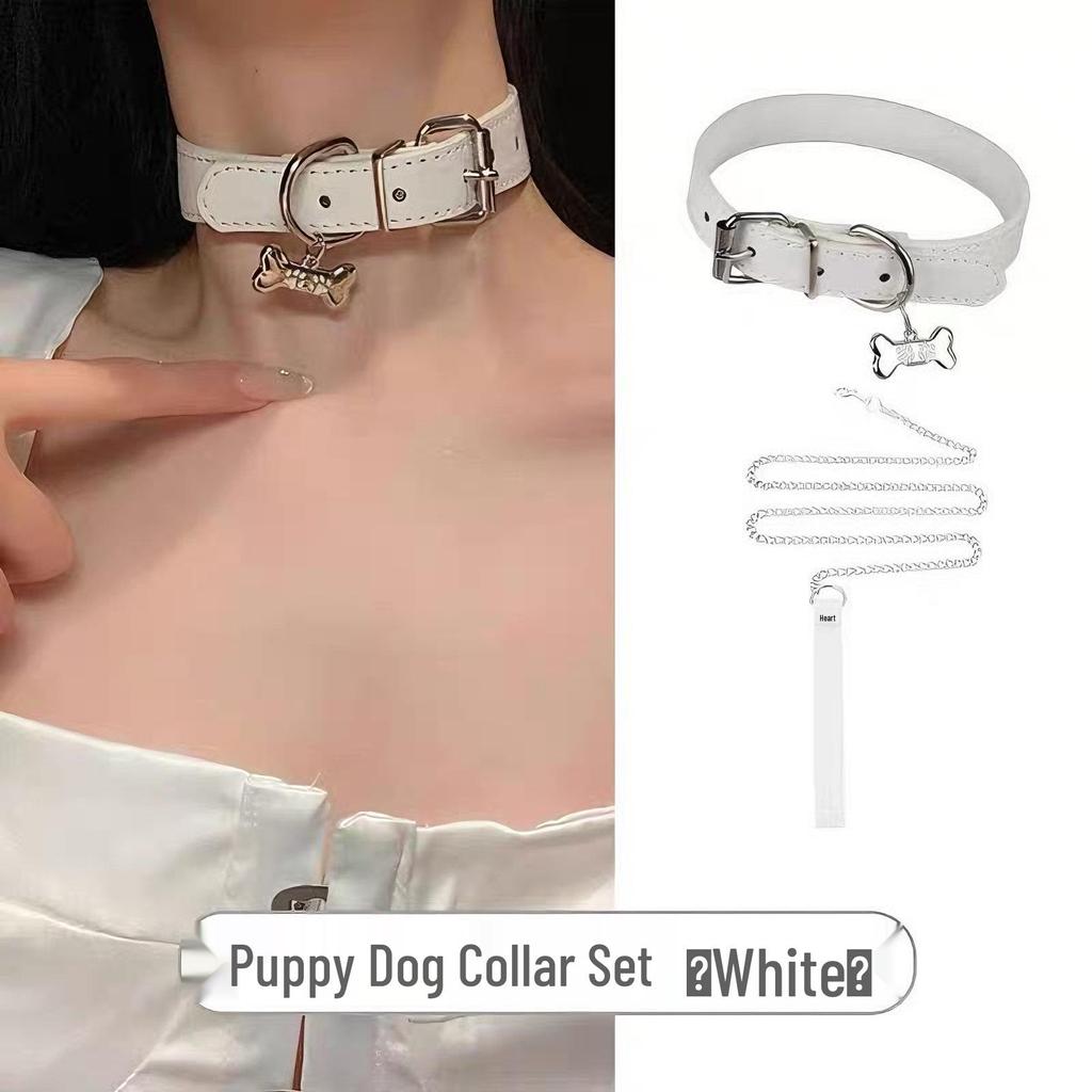 Y2K Sweet Punk Puppy Bone Choker Necklace