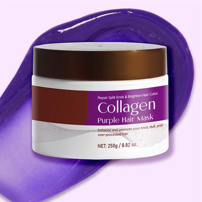 Purple Hair Mask Neutralizes Brass & Yellow Tones For Blonde Gray Highlighted Hair Moisturizing Care Hair Mask 250g