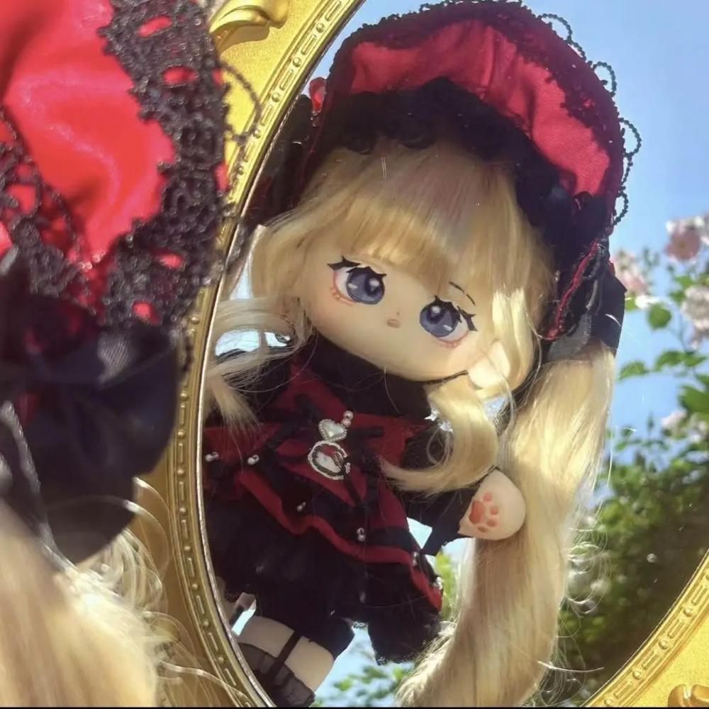 Kleding voor een pluche pop van 20 cm: schattige herfstrok, katoenen verkleedkleding voor poppen van 20 cm, geen specifieke poppenkleding.