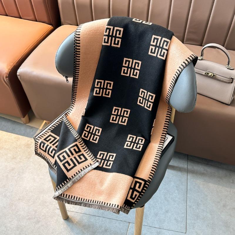 Fashion light luxury autumn and winter imitation cashmere scarf women's warm high-end shawl versatile and thickened scarf