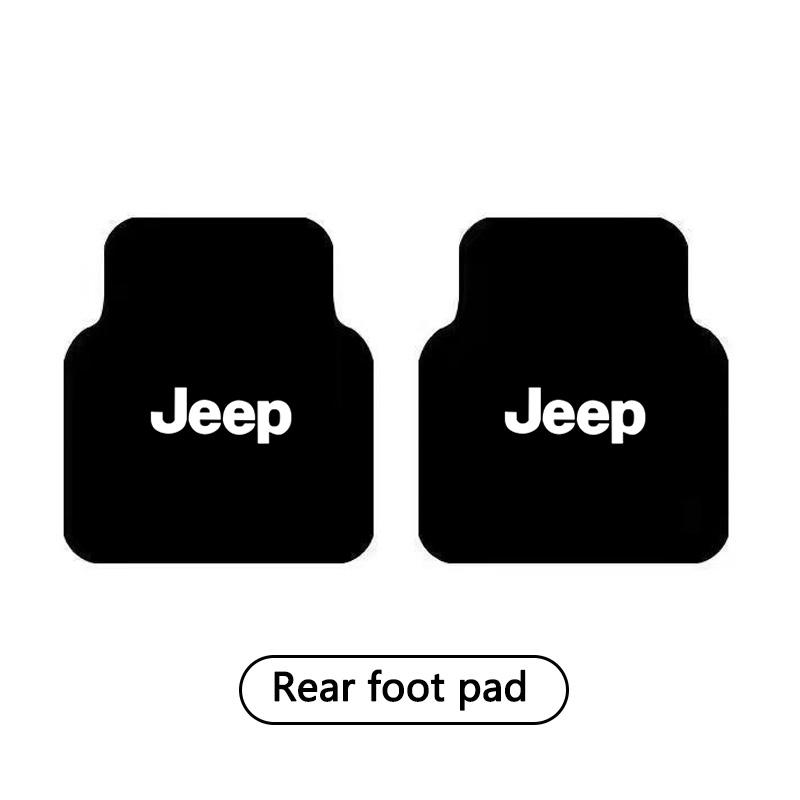 For Jeep Renegade Wrangler JL Cherokee Compass Car Floor Mat,Front & Rear Automotive Carpet Floor Mats Auto Interior Accessories