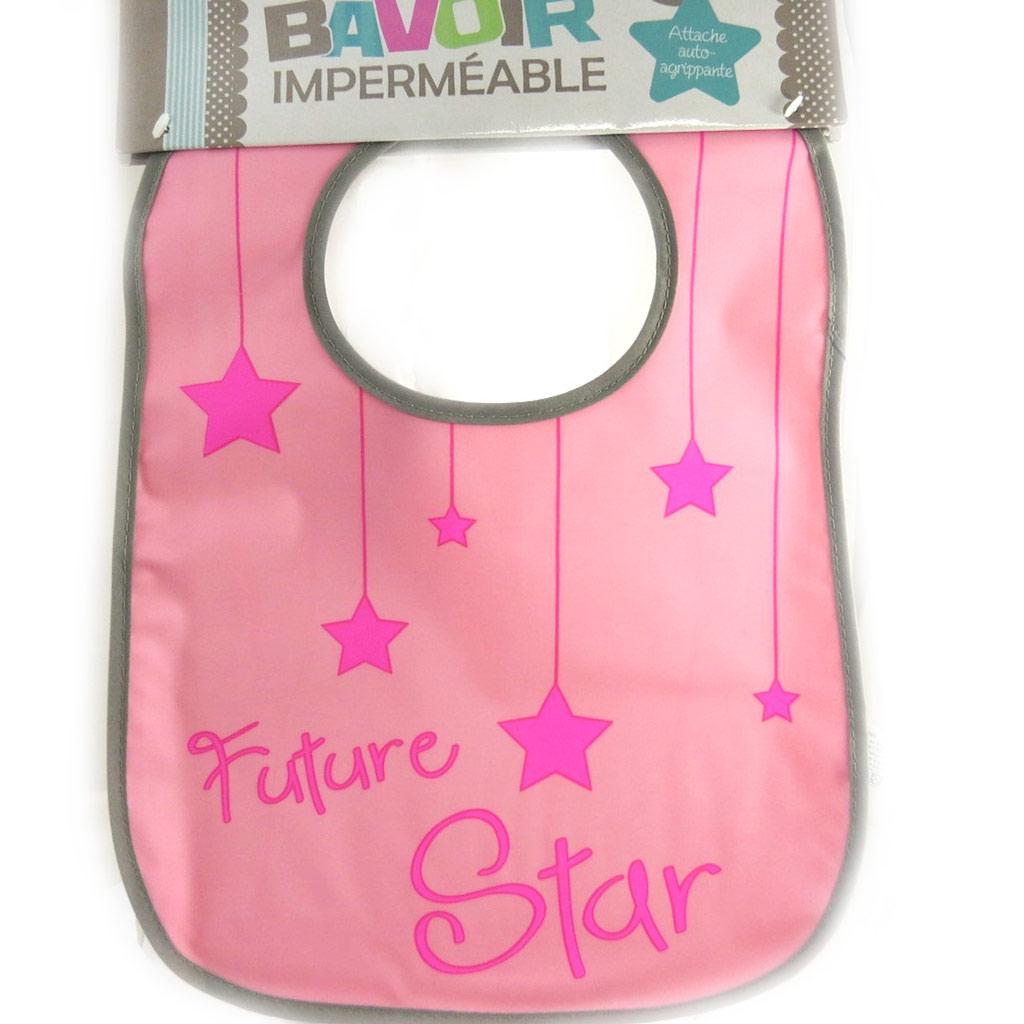 Les Trésors De Lily [L8791] - Bavoir imperméable 'Tom et Zoé' rose (future star)