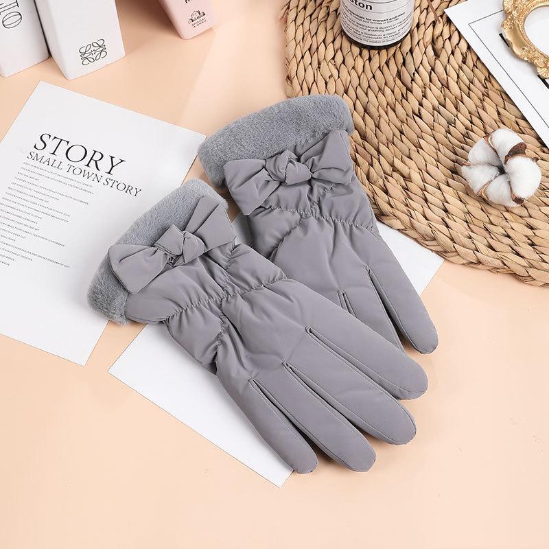 Warm Gloves for Women Plus Velvet Thickened Windproof and Cold Outdoor Cycling Driving Winter Touch Screen Autumn and Winter Gloves