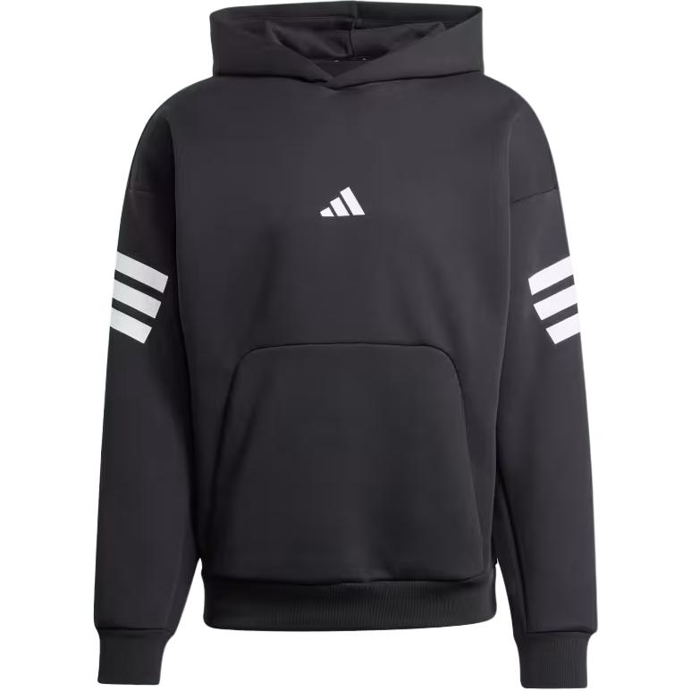 adidas Men s Future Icons 3-Stripes Full-Zip Hoodie Black JD4838 S