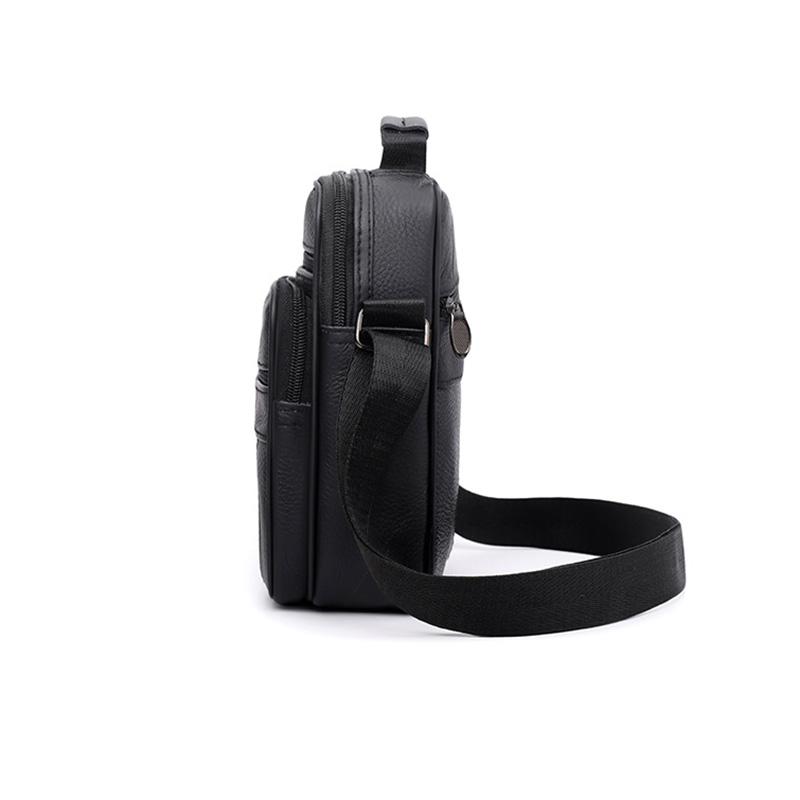 Genți de umăr tip poștaș din piele naturală pentru bărbați, genți mici cu buzunar pentru telefon, genți business crossbody din piele de vacă, cadou pentru bărbați