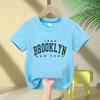 T Shirt Los Angeles Number 91 Brooklyn Graphic Round Neck Kids Tshirt Casual Girls Top