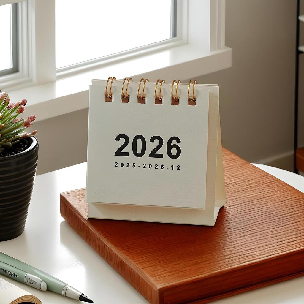2026 Desk Calendar 20 Months Calendar from may 2025 Dec 2026 Daily Scheduler Aesthetic Paper Offices Supplies Yearly Planner