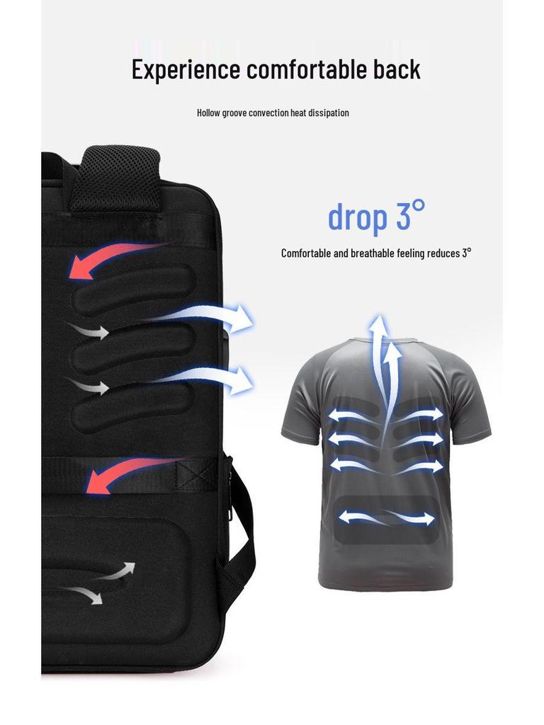 Men's Water-resistant Hard Shell Laptop Backpack for Business, Casual, or College Use