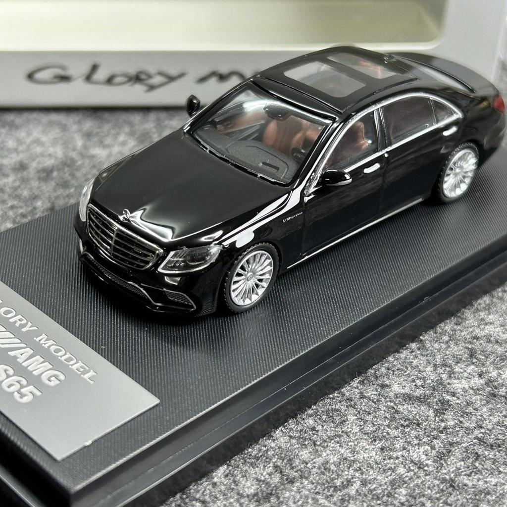 Glory Model 1:64 Mercedes-benz S65 Amg W222 Black Diecast Alloy Car Model Ornament