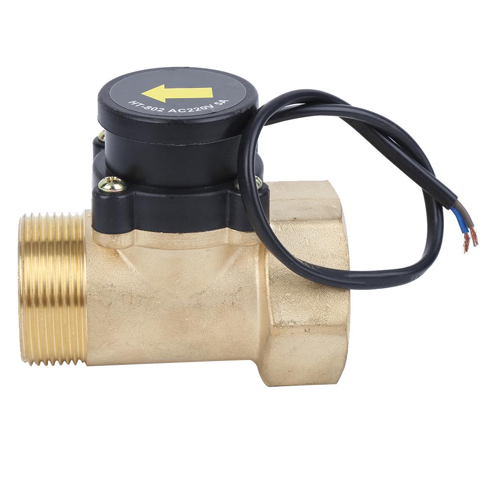 Water Pump Flow Sensor Brass Electronic Pressure Automatic Control Switch 1.5in HT‑802 220V