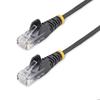 Network Cable - STARTECH - 0.5M SLIM CAT6 - Black - 28 AWG - 0.25 Mm² Copper Wire